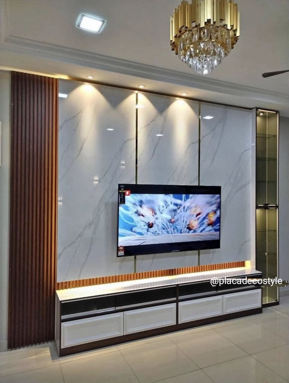 Luxury wall panels with marble effect tenerife