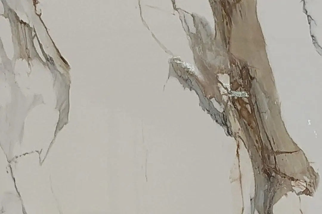 Imperial White Luxury Wall Panel | White with Bronze Smokey Veins | Warm Sophistication | Tenerife - DecoStone Surfaces