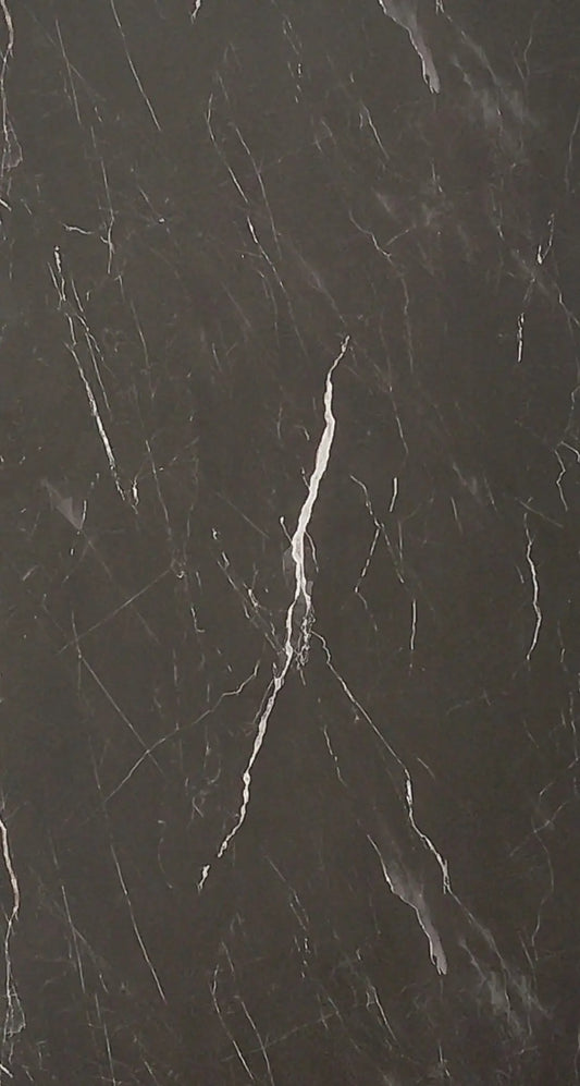 Eco-stone wall panel Noir Elegance matte finish, modern black marble look.