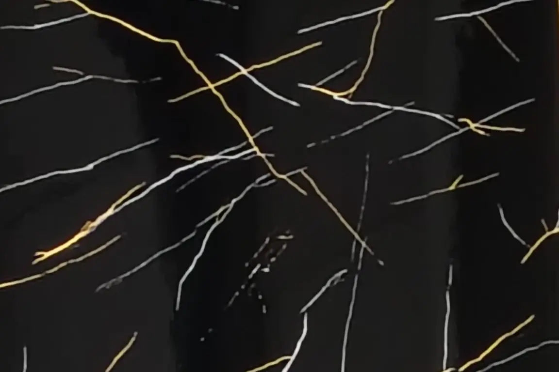 Obsidian Luster Luxury Wall Panel | Black with Gold Veins | Jewel-Like Finish | Tenerife - DecoStone Surfaces