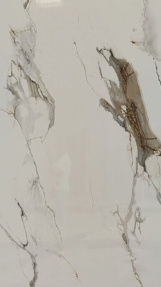 Eco-stone wall panel Imperial Silver, eco-friendly marble design.